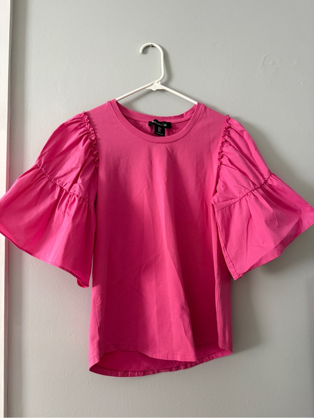 Bailey 44 Hot Pink Ruffle Sleeve Blouse